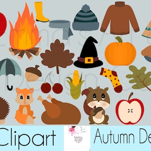 Timbres numériques d’automne, Clipart PNG d’automne, Images clipart d’automne, Clipart numérique, Illustration d’automne, Clipart d’automne, Graphiques d’automne, Animal