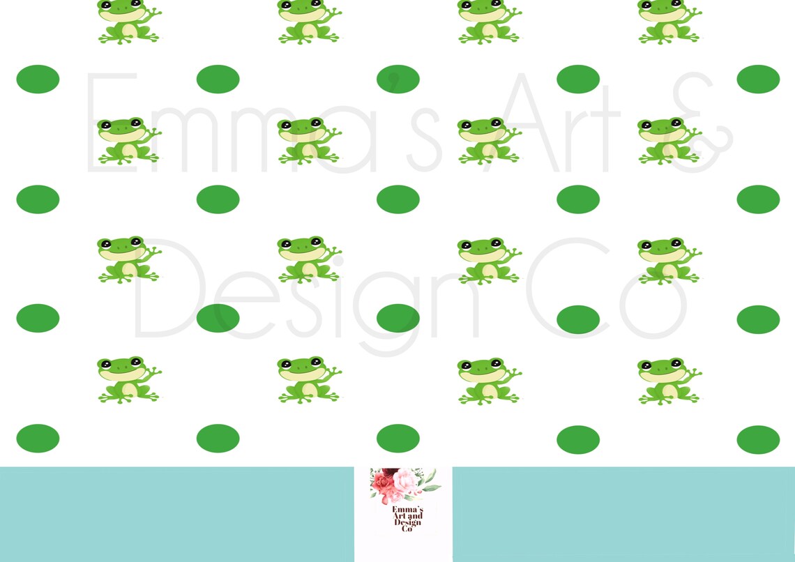 Digital Paper Printable Clipart Cute Frog Scrapbooking - Etsy Canada