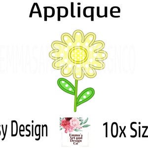 Daisy Machine Embroidery Design,  Machine Embroidery Daisy Design, Daisy Applique, Flower Embroidery Applique, Machine Embroidery Flower