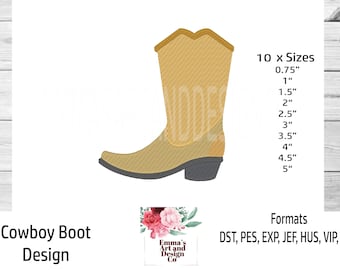4th of July Embroidery Design, Cowboy Boot Machine Embroidery, Boot Machine Embroidery, Cowboy Machine Embroidery, Mini Cowboy Boot 10 Sizes