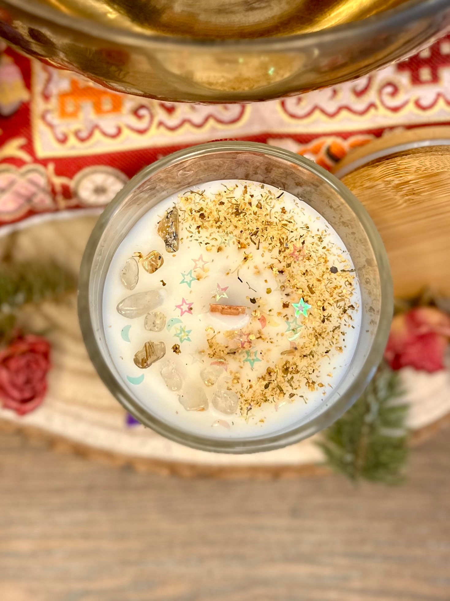 Sacred Space Scented Candle With Quartz Crystal Etsy UK