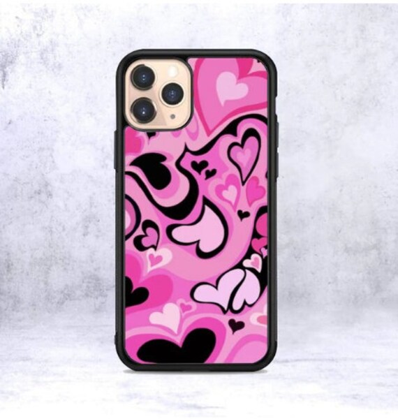 Heart Phone Case Pink Heart Phone Case Love Heart Phone Case Etsy