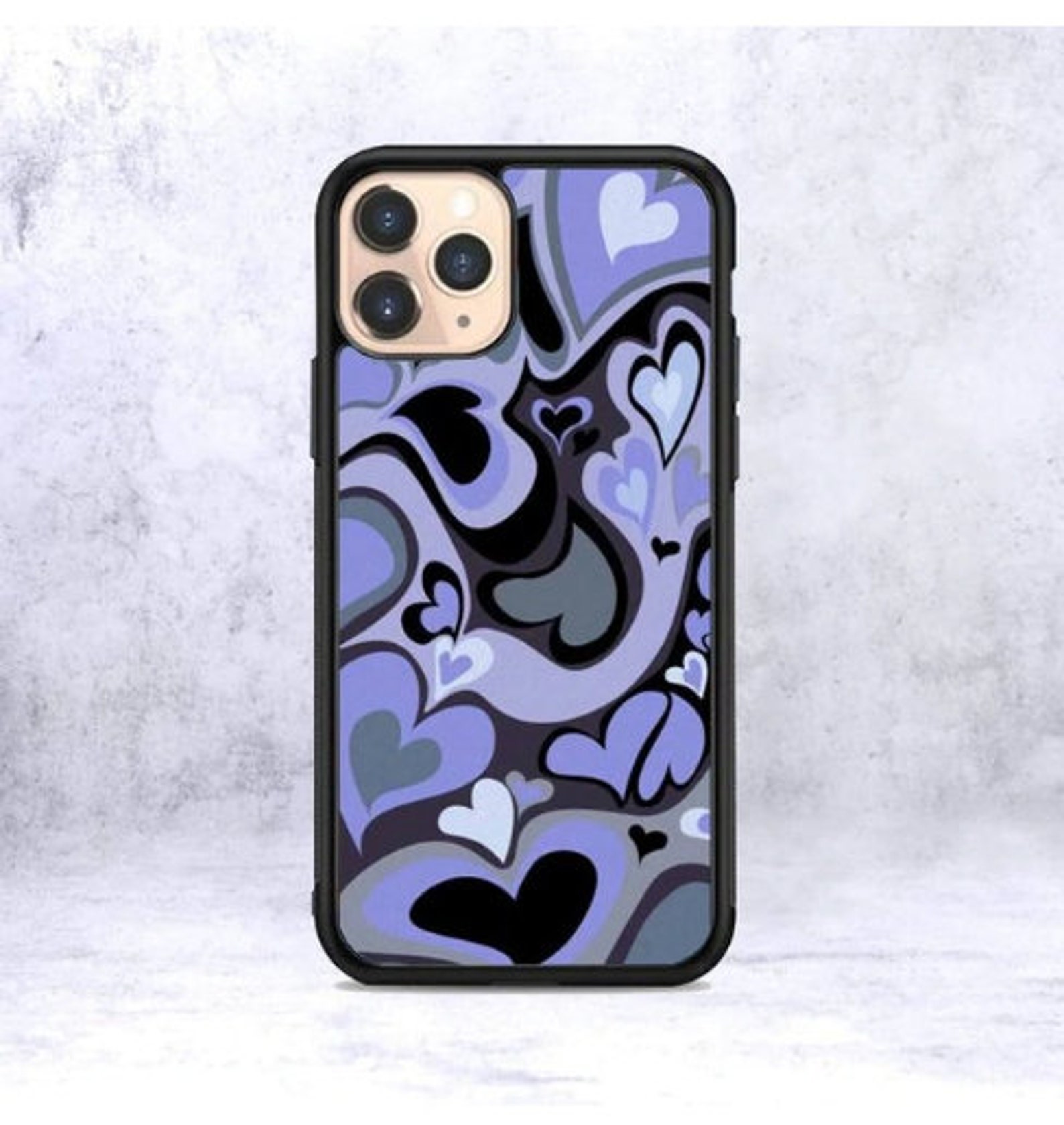 Heart Phone Case Heart Swirl Pattern Phone Case Love Heart Etsy