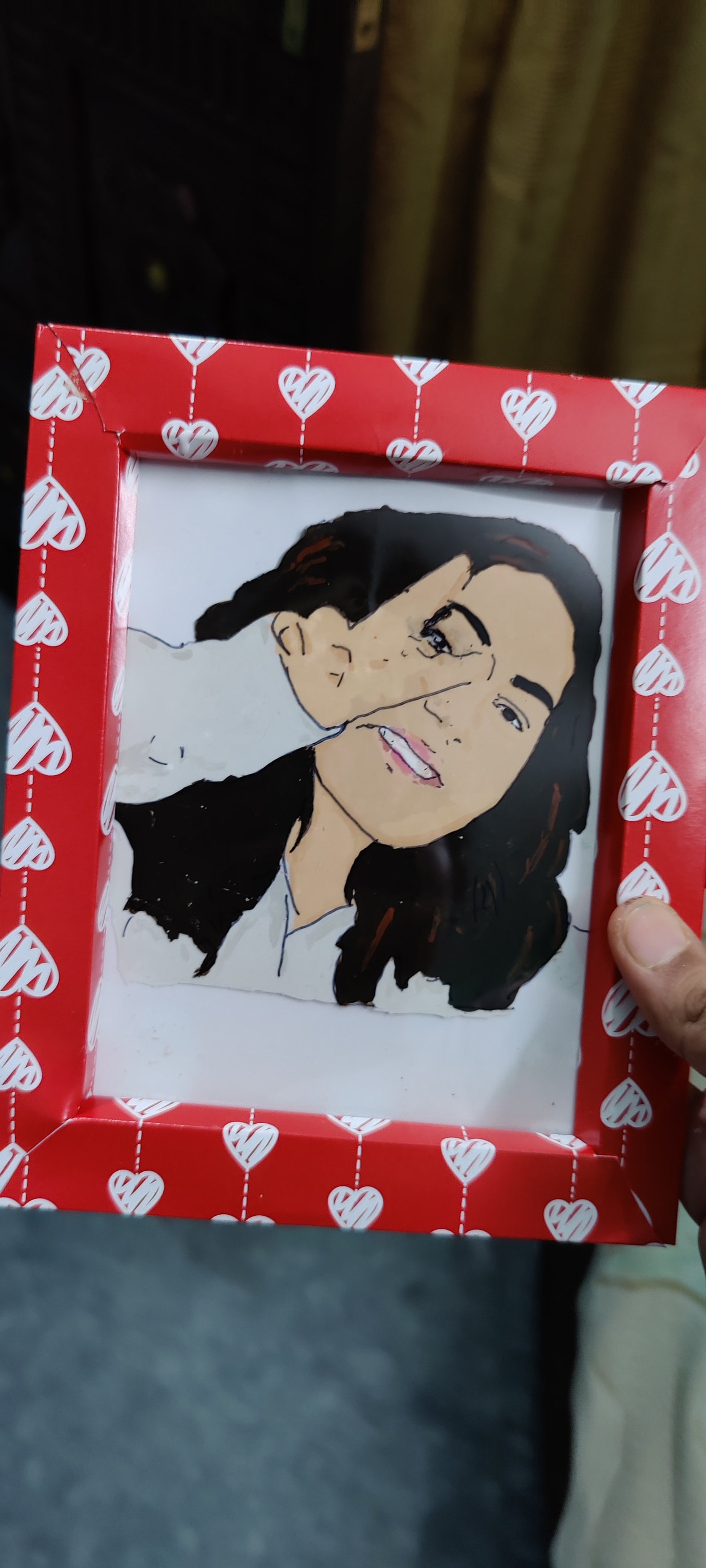 Cartoon Potrait painting wall hanging Etsy