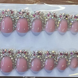 Strass-Acryl, drücken Sie auf die Nägel