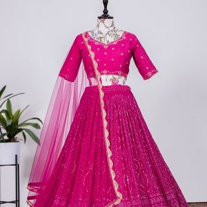 Hot Pink Lehenga Choli for Women Indian Wedding Ceremony - Etsy
