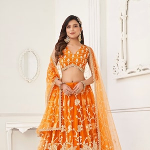 Orange net skirt cheap