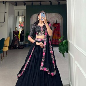 Black velvet lehenga choli best sale
