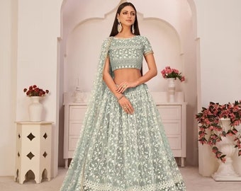 Red verde lehenga choli para las mujeres listas para usar lengha choli boda india usar fiesta usar mahendi función usar damas de honor lehenga choli