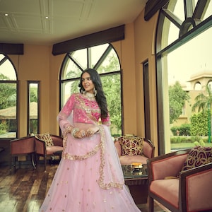 Pink wedding shop lehenga