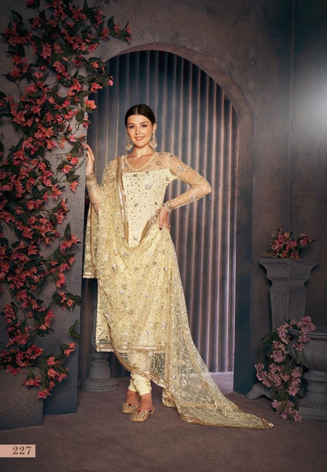 Beige churidar shop