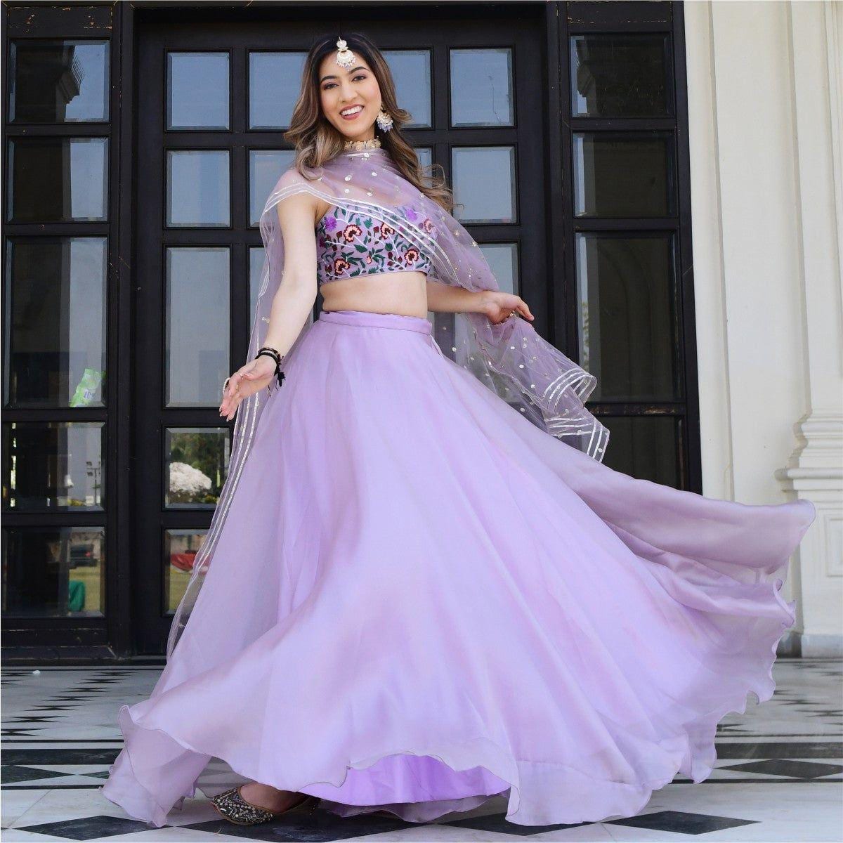 Pastel purple lehenga outlet