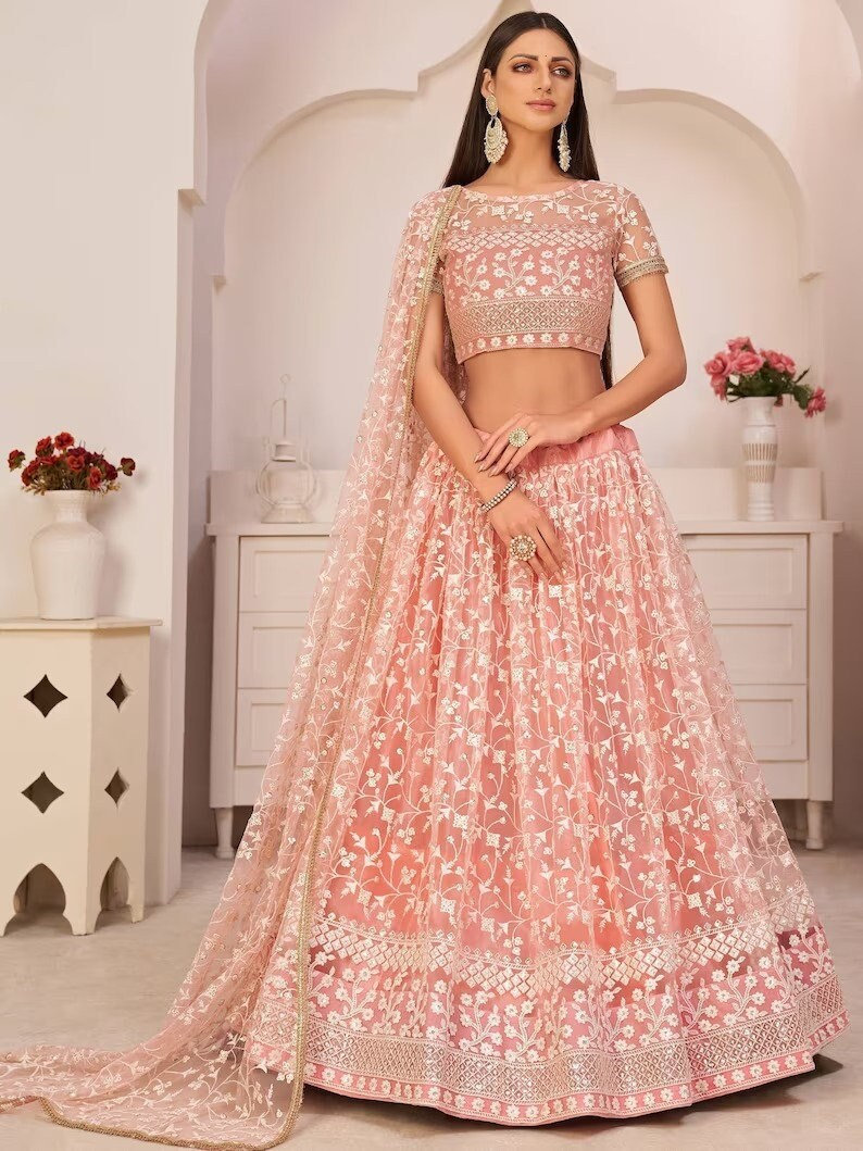 Pink Bridal Lehenga Etsy Australia