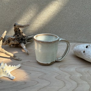 Medium White Ceramic Coffee Mug