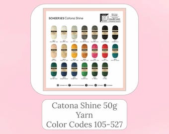 Catona Shine 50g Yarn- Color codes 105-527 / Scheepjes Brand