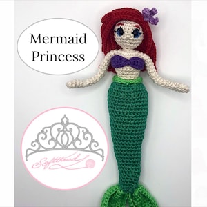 Mermaid Princess- Crochet PDF Pattern / Crochet Dress-up Doll
