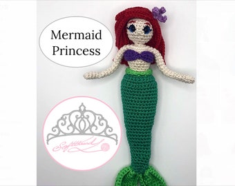 Mermaid Princess- Crochet PDF Pattern / Crochet Dress-up Doll