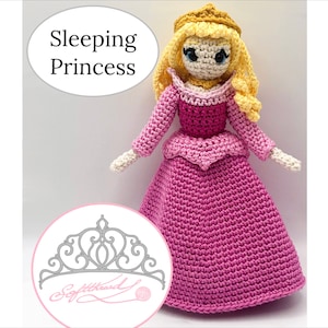 Sleeping Princess- Crochet PDF Pattern / Crochet Dress-up Doll