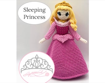Sleeping Princess- Crochet PDF Pattern / Crochet Dress-up Doll
