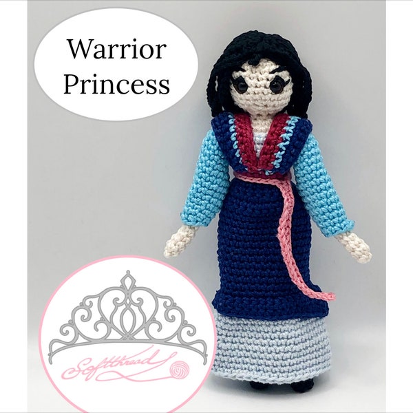 Warrior Princess- Crochet PDF Pattern / Crochet Dress-up Doll