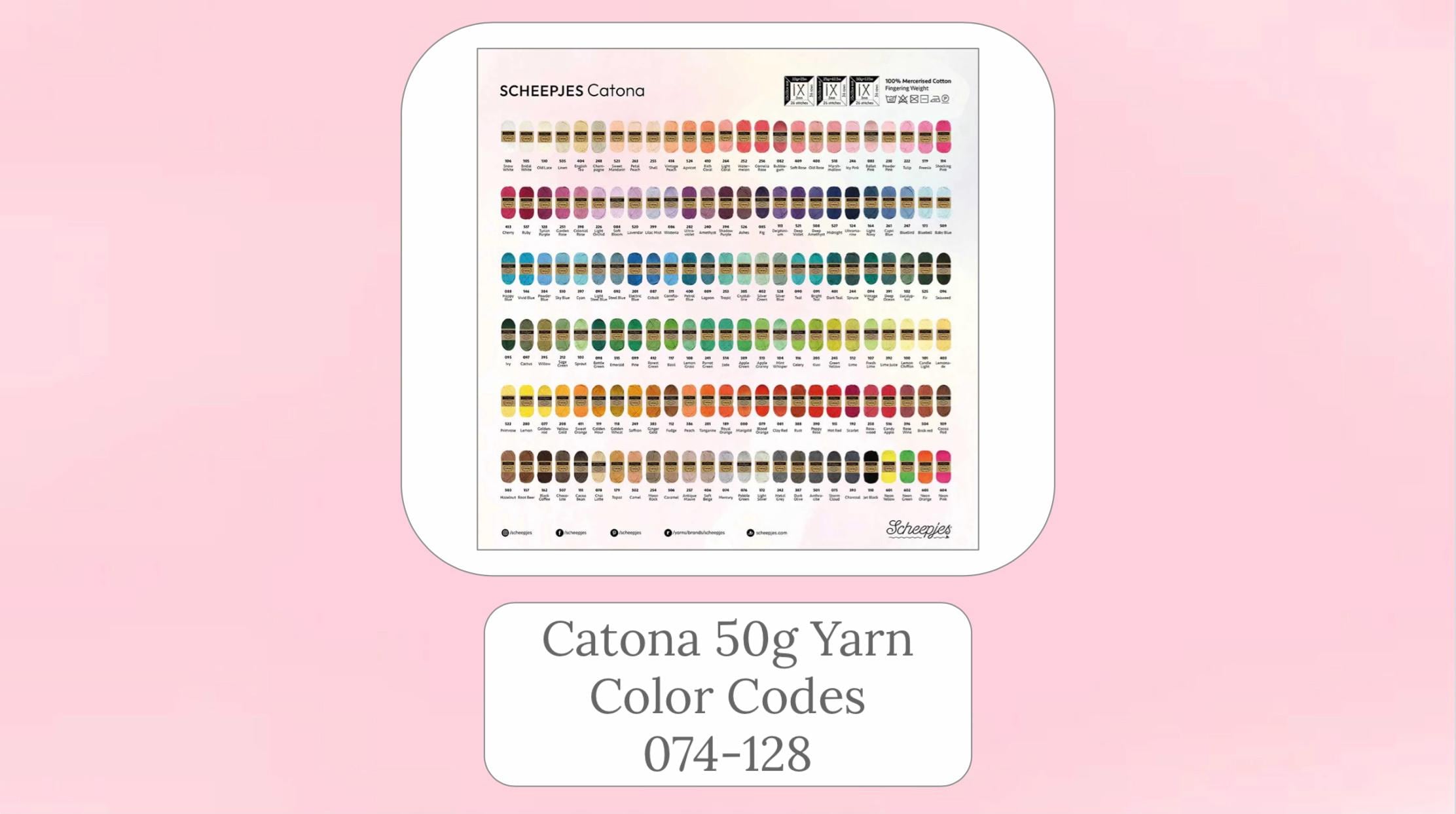 Catona 50g Yarn- Color Codes 074-128 / Scheepjes Brand - Etsy