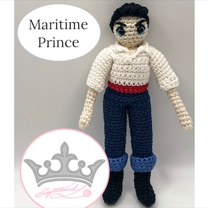 Maritime Prince- Crochet PDF Pattern / Crochet Dress-up Doll