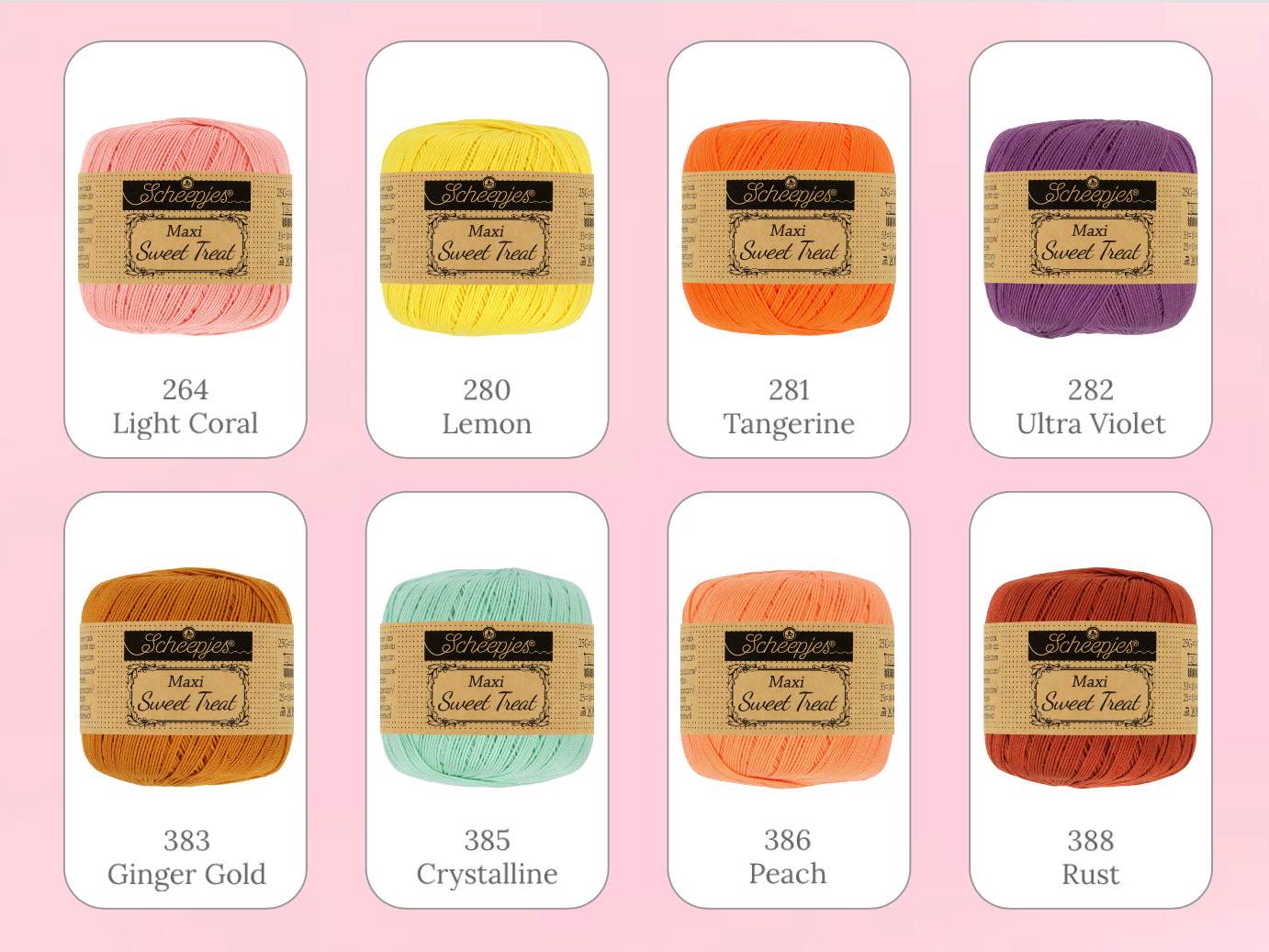 Maxi Sweet Treat 25g Yarn- Color Codes 074-388 / Scheepjes Brand - Etsy