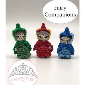 Fairy Companions- Crochet PDF Pattern / Micro Crochet Miniature