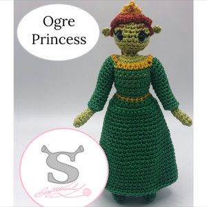 Ogre Princess- Crochet PDF Pattern / Crochet Dress-up Doll