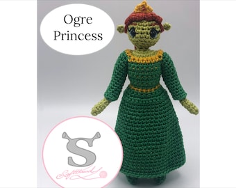 Ogre Princess- Crochet PDF Pattern / Crochet Dress-up Doll