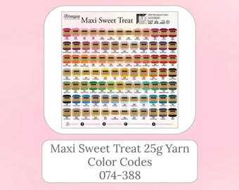 Maxi Sweet Treat 25g Yarn- Color codes 074-388 / Scheepjes Brand