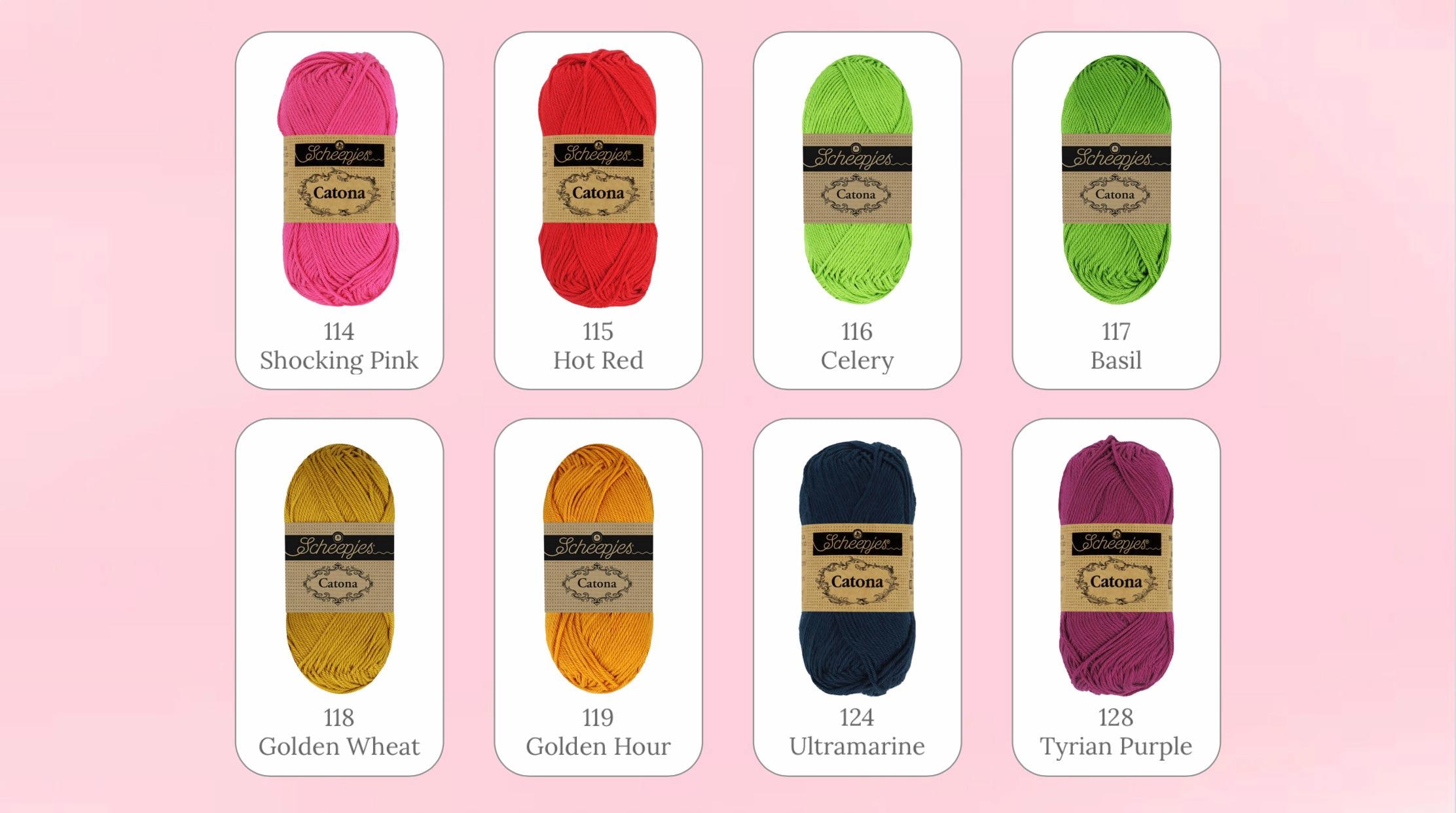 Catona 50g Yarn- Color Codes 074-128 / Scheepjes Brand - Etsy