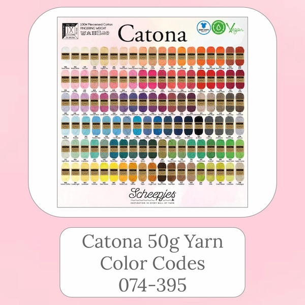 Catona 50g Yarn- Color codes 074-395 / Scheepjes Brand