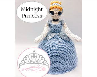 Midnight Princess- Crochet PDF Pattern / Crochet Dress-up Doll