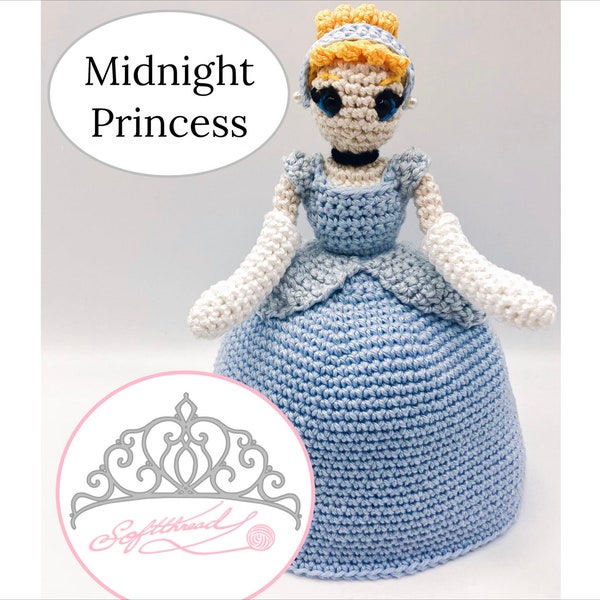 Midnight Princess- Crochet PDF Pattern / Crochet Dress-up Doll