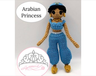 Arabian Princess- Crochet PDF Pattern / Crochet Dress-up Doll