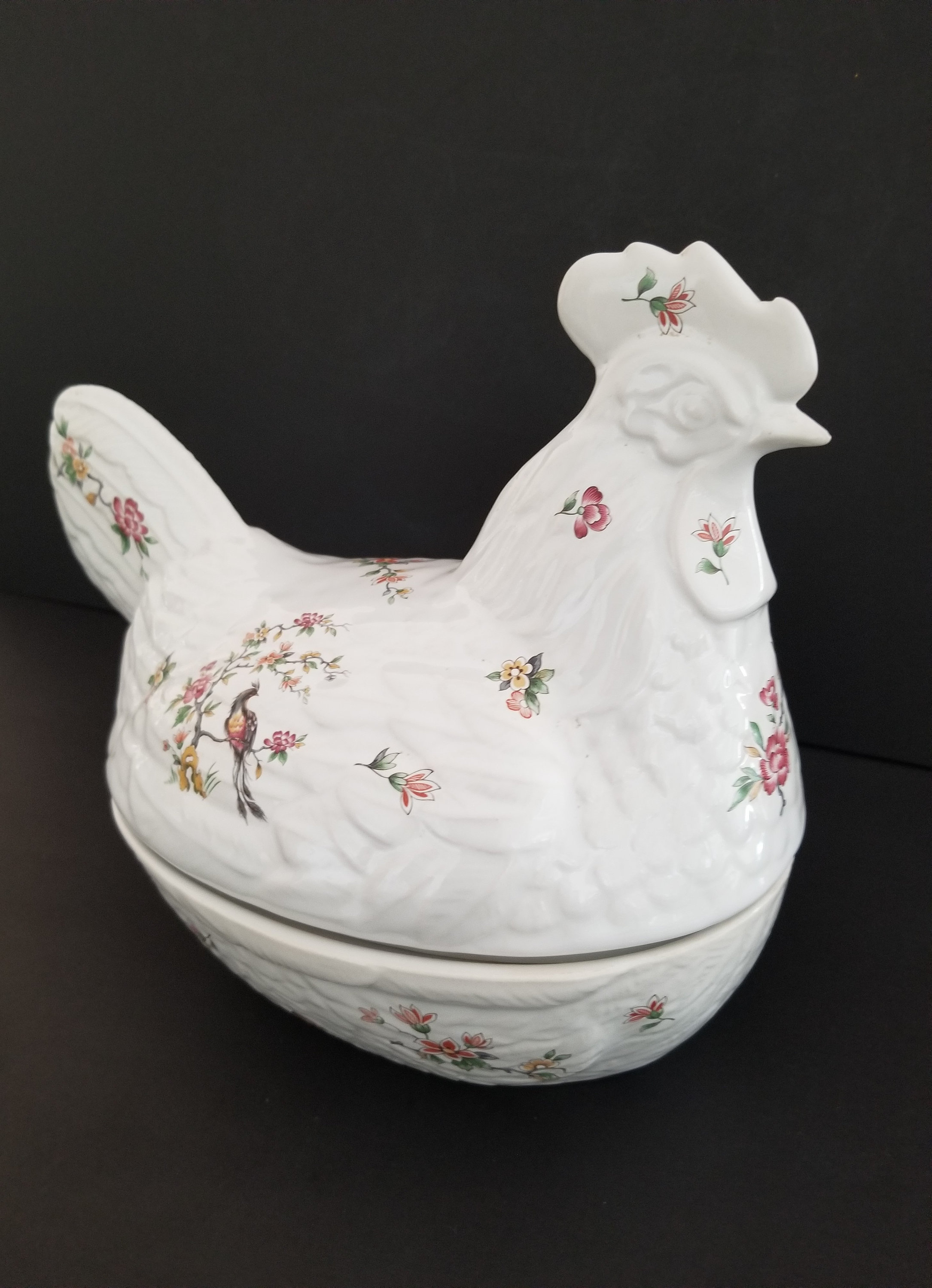 Large Vintage English Country Hen on Nest Egg Holder Egg Etsy
