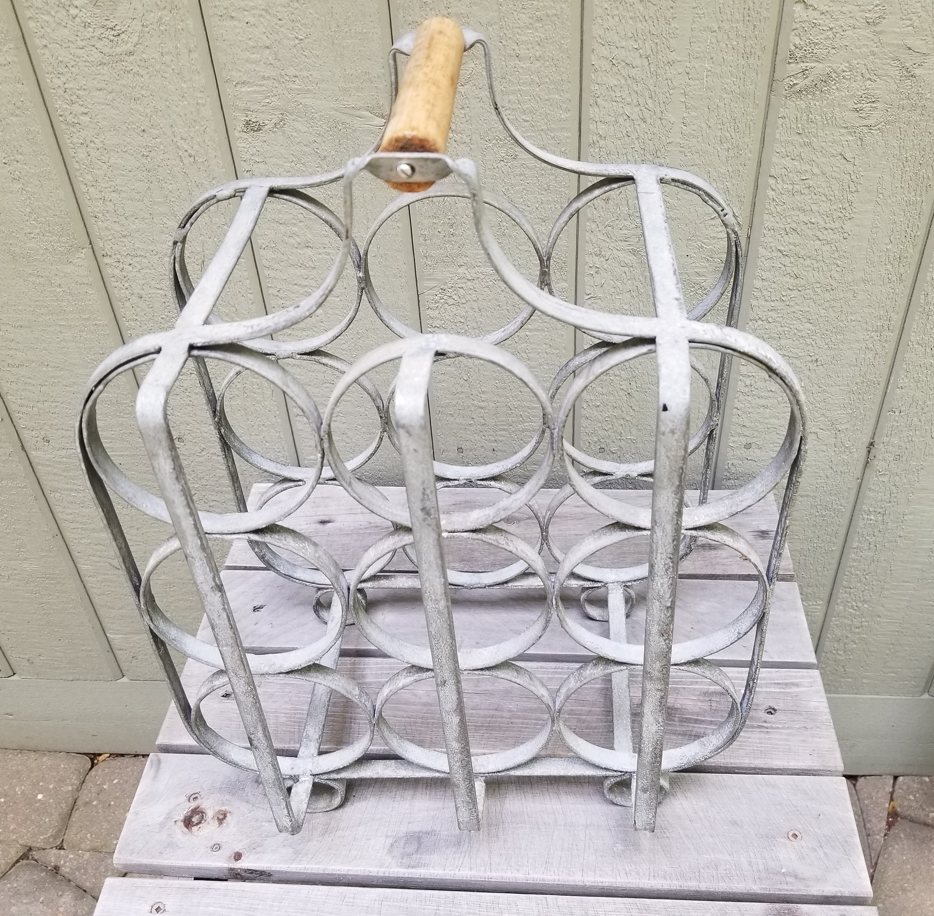 Fabulous Rustic Farmhouse Style Galvanized Metal Wine Rack Etsy Hong Kong