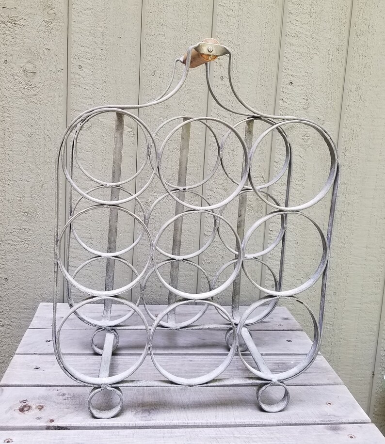 Fabulous Rustic Farmhouse Style Galvanized Metal Wine Rack Etsy Hong Kong