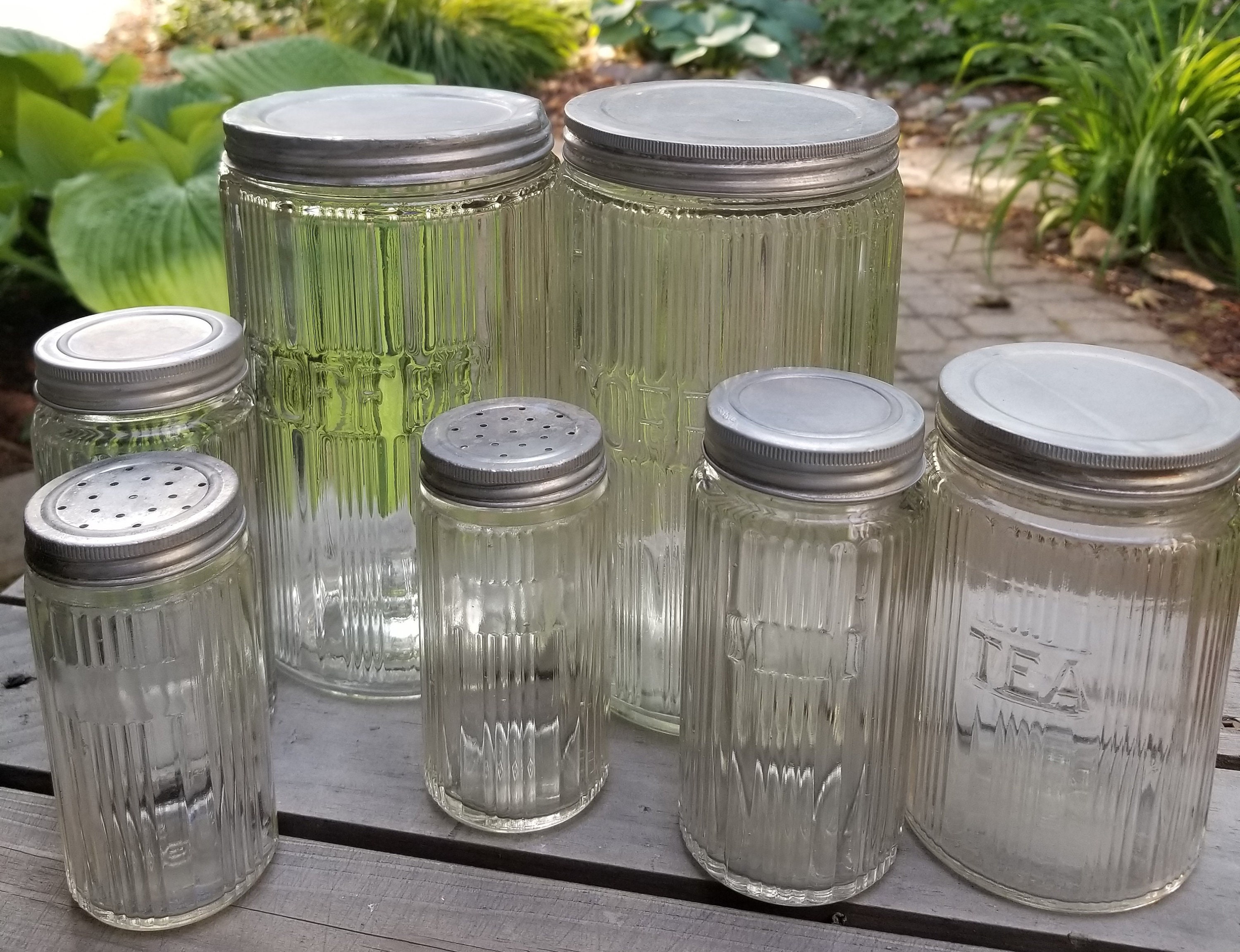 Hoosier Glass Jars Cannister Farmhouse Country Etsy