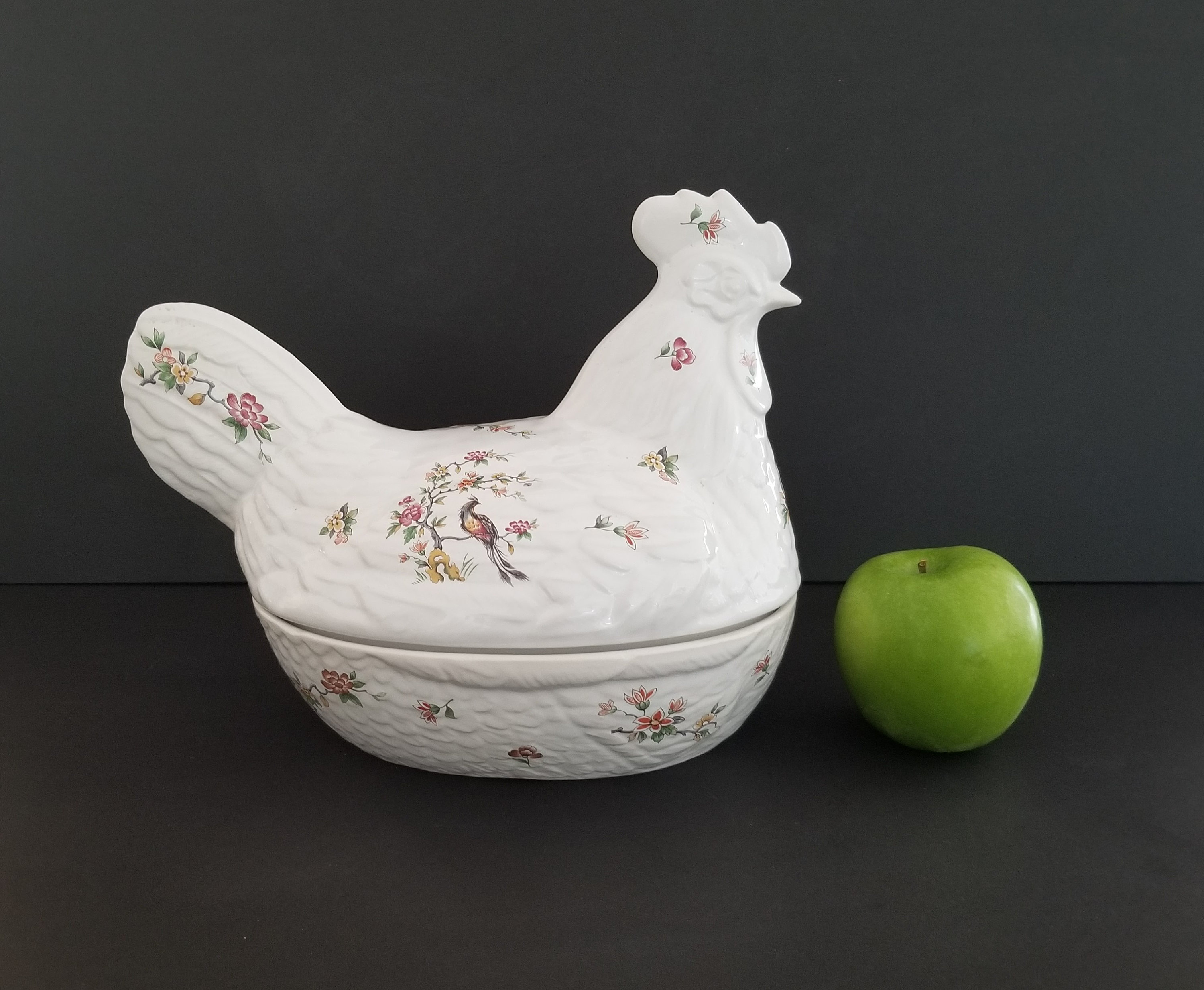 Large Vintage English Country Hen on Nest Egg Holder Egg Etsy