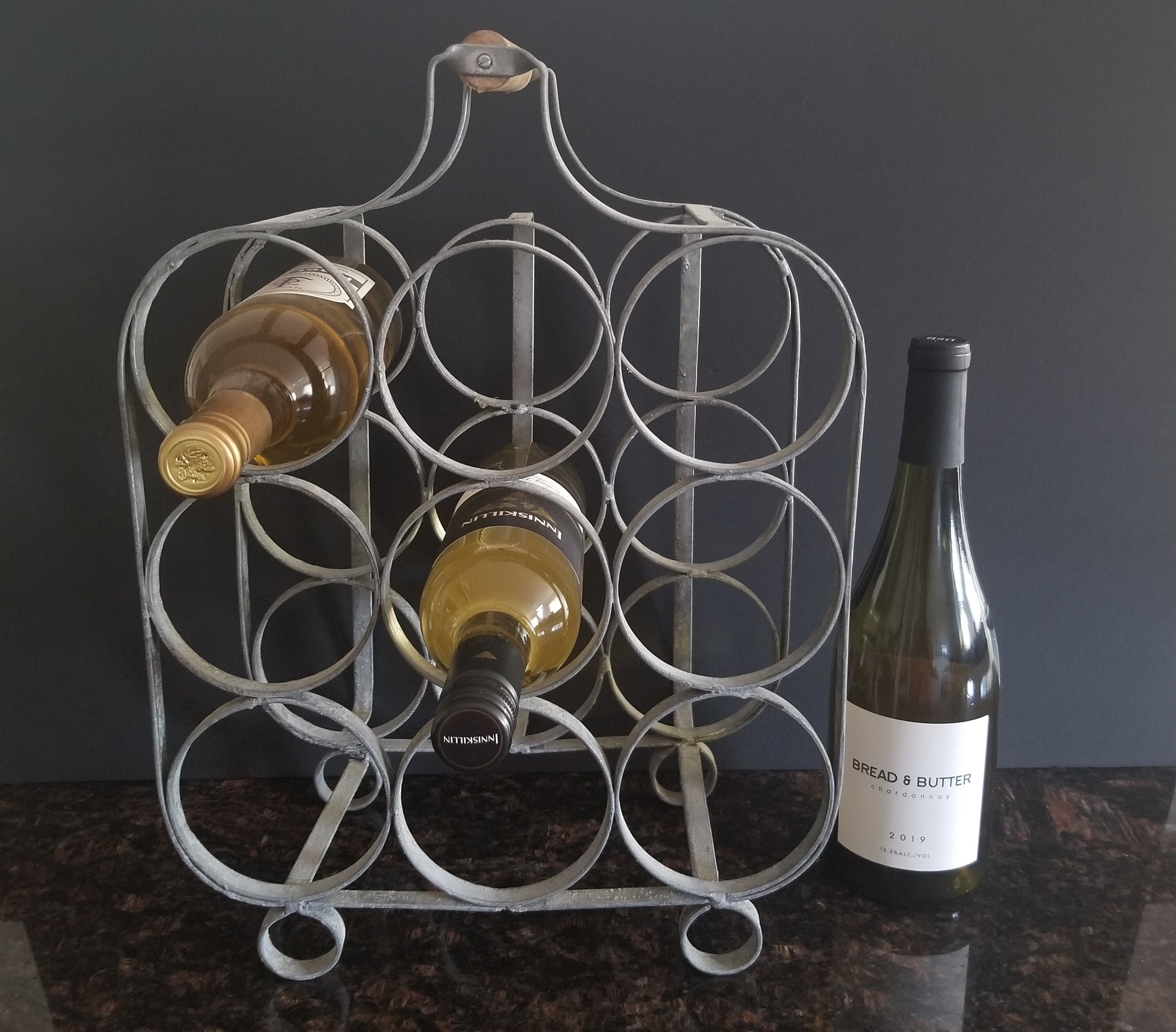 Fabulous Rustic Farmhouse Style Galvanized Metal Wine Rack Etsy Hong Kong