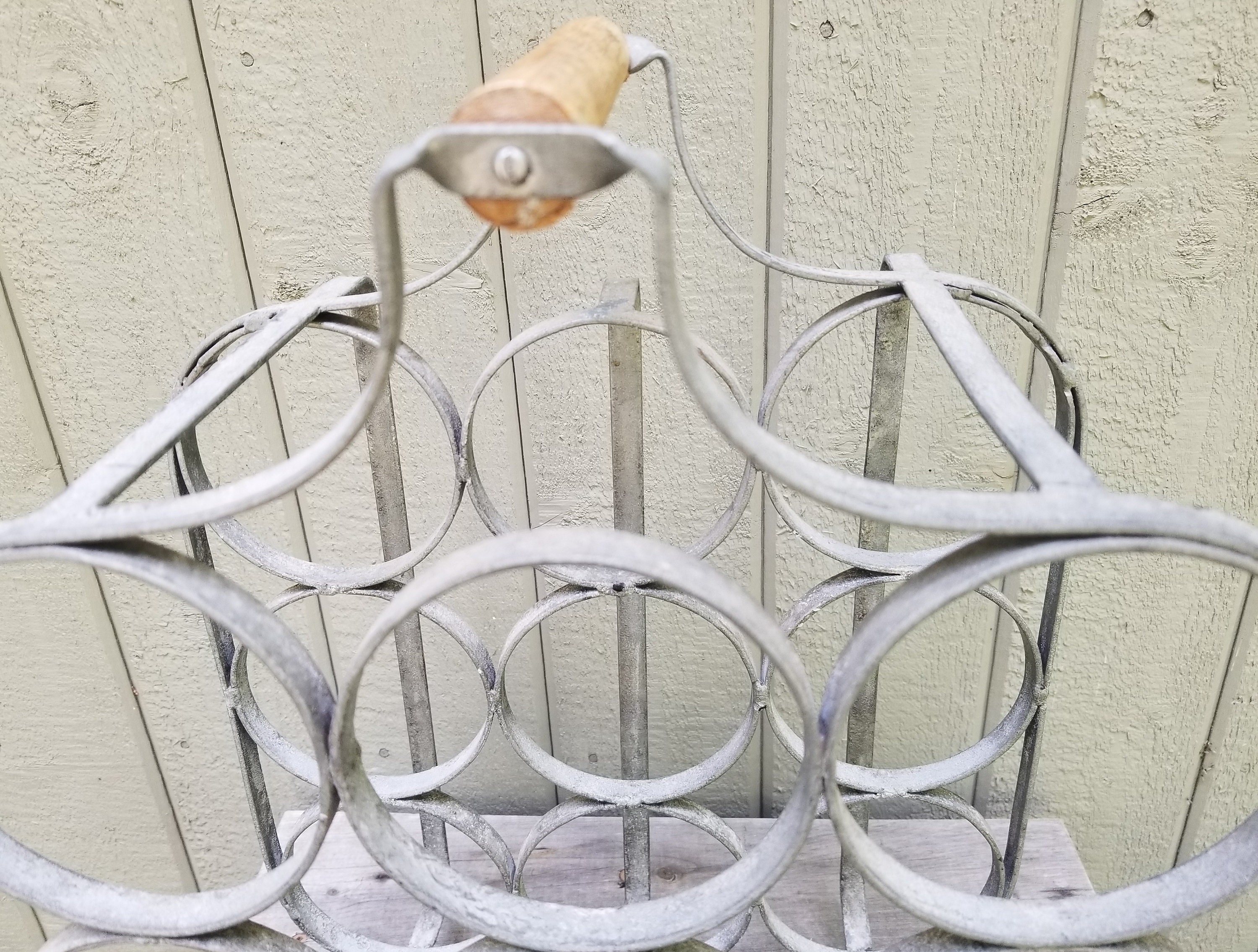 Fabulous Rustic Farmhouse Style Galvanized Metal Wine Rack Etsy Hong Kong