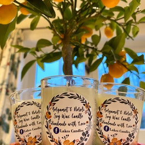 neroli bergamot votive wax candle