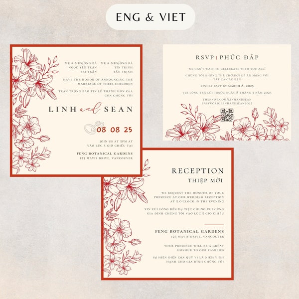 Wedding Invitation Template - Etsy