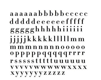 Flex-Schmelztafel für Kleinbuchstaben mit 136 Buchstaben