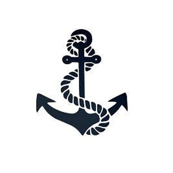 Ancre marine avec corde, motif marin, ancre, mer, Bretagne en flex thermocollant