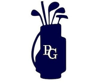 Iron-on flex golf bag with initials