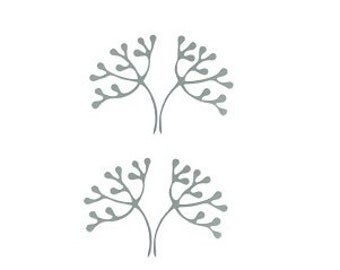 Set of 2 small branches, branches, nature pattern, iron-on flex