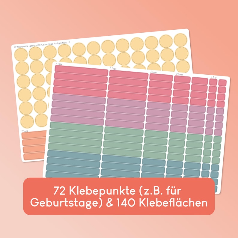 Calendario escolar personalizado 2026/27 con días festivos y pegatinas coloridas – Calendario de pared grande con días festivos, vacaciones y pegatinas imagen 4